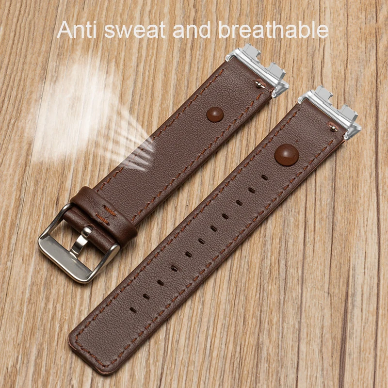 Bracelet en cuir véritable pour Huawei Band 9 8, boucle de bracelet de montre pour hommes et femmes, fermoir à la mode, nouveau