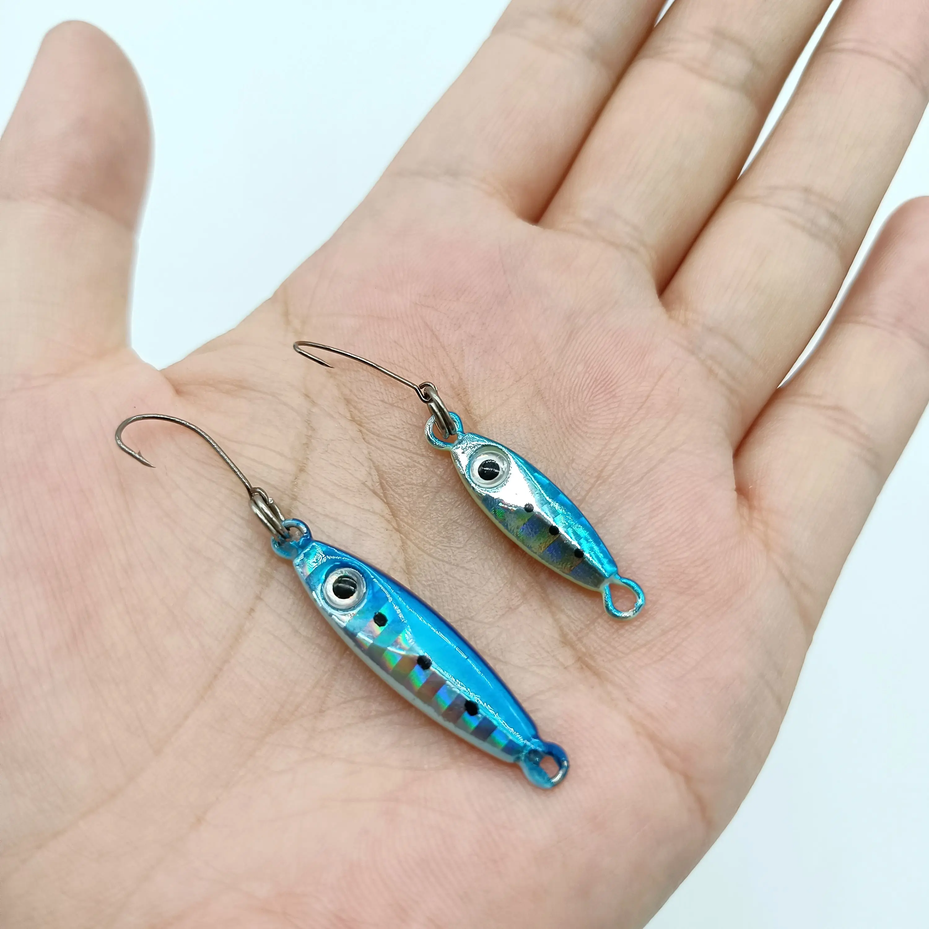 DUODUOYU 1PCS Micro Jig Fishing Lures 3g/5g Small Metal JIgging Fishing Bait Hard Artificial Lure With Single Hook Fishing Tools