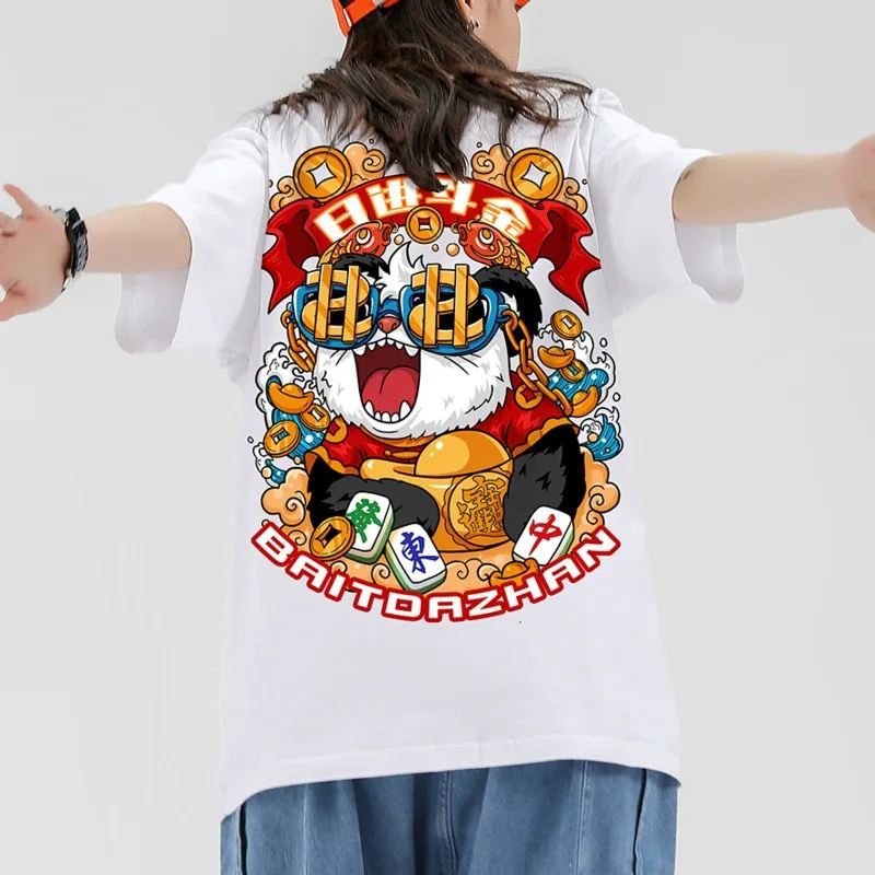 2023 Men Hip Hop Streetwear T-Shirt Harajuku Cartoon  Printed Tshirt Summer Short Sleeve T Shirt Cotton Casual Tops Tees 5XL