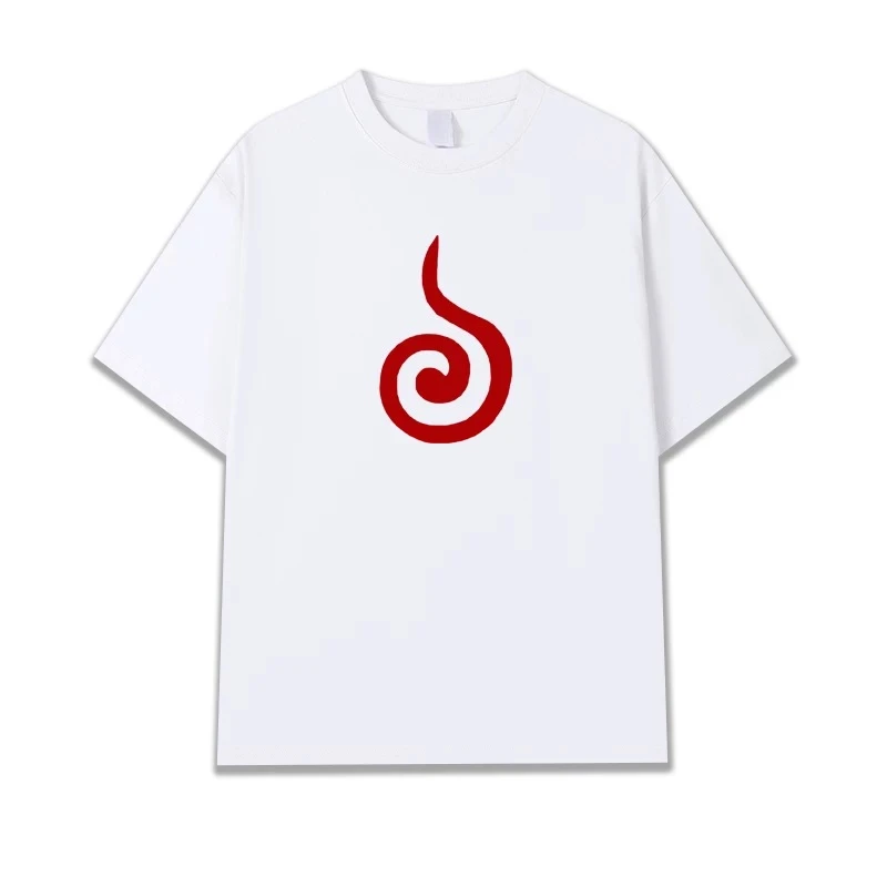 Uzumaki Naruto Sasuke Childhood Same Short Sleeved T-shirt for Men Naruto Anime Cosplay 2026 Summer New Dressing Top Streetwear
