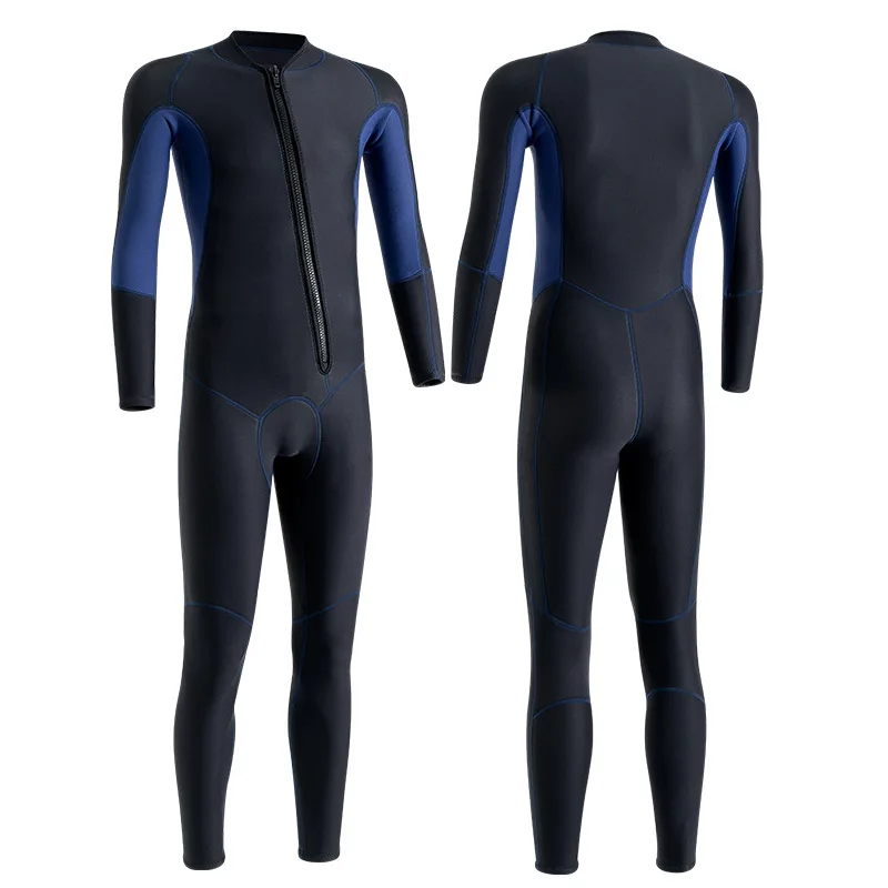 Spot Hooded Wetsuit Men's 3MM Warm Winter Swimsuit Cold Wet Surf Suit Snorkeling One-piece Wetsuit Women