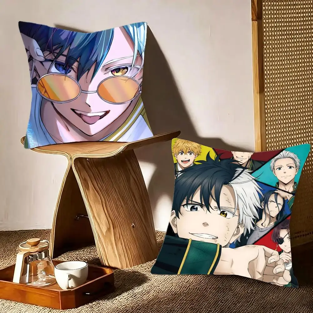 Energetic Anime W-WIND BREAKER Cushion Cover Crystal velvet sofa Aesthetic room decor Car seat back cushion