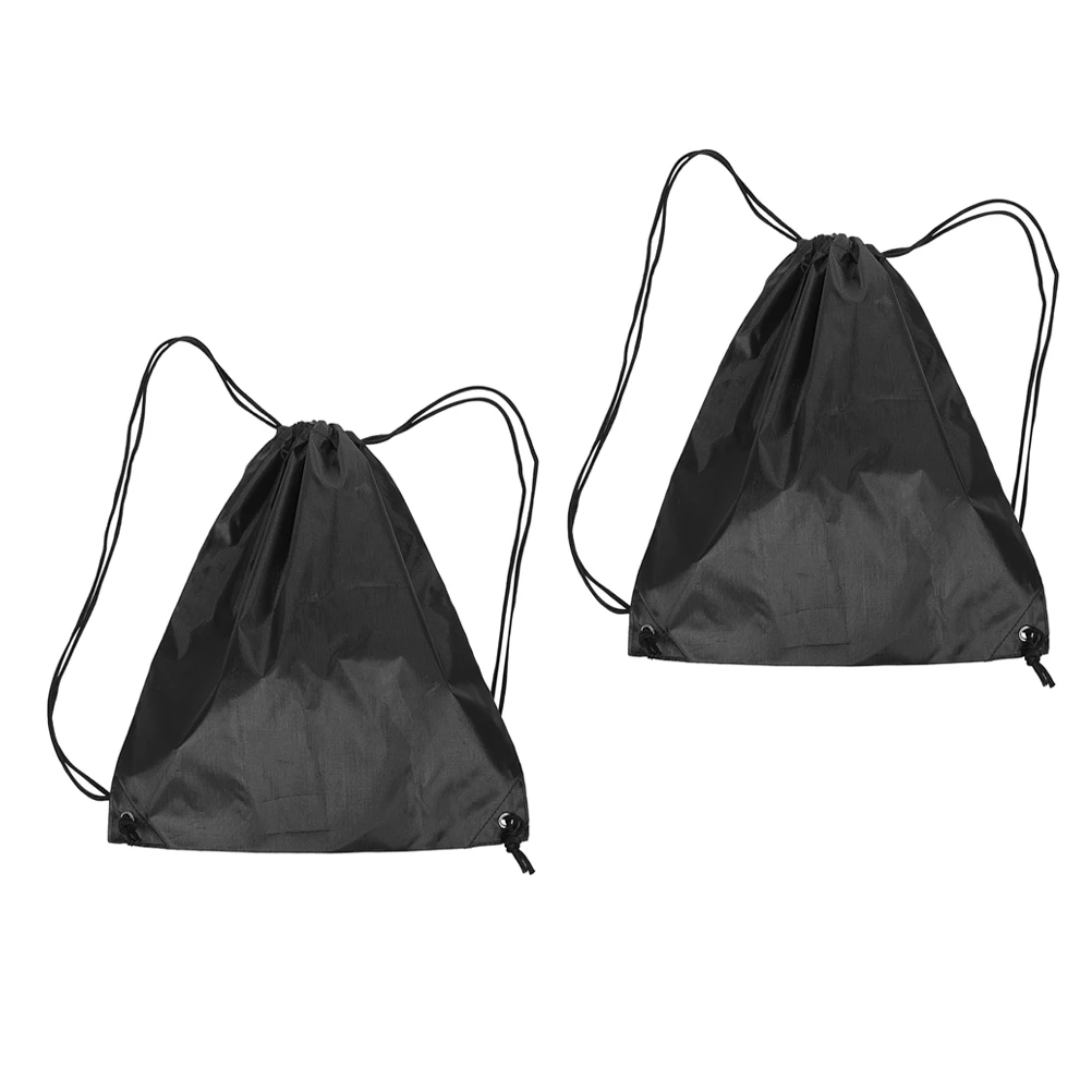 

2Pcs Cycling Storage Bag Large Capacity Lightweight Polyester Drawstring Backpack for Motorcycle Riders Sports