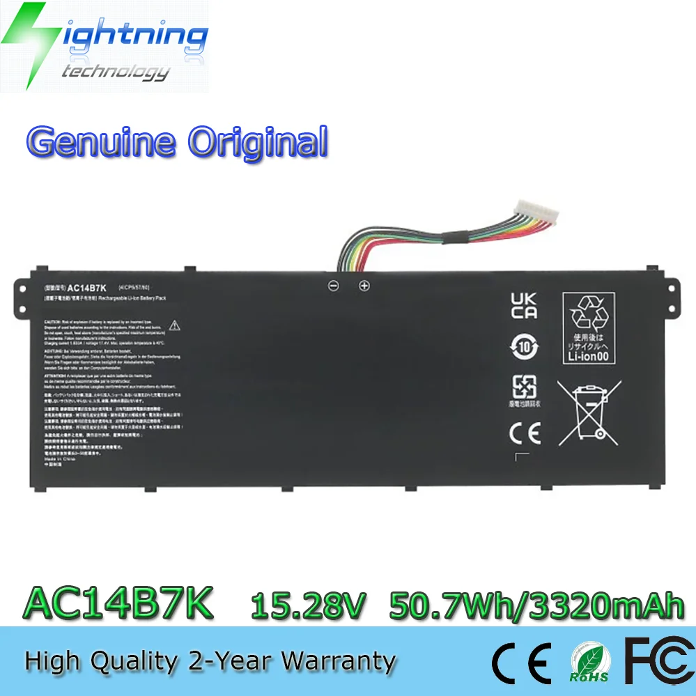 Genuine AC14B7K Original Laptop Battery for Acer Spin NP515 SP515-51GN Swift 3 SF314-54 SF314-52