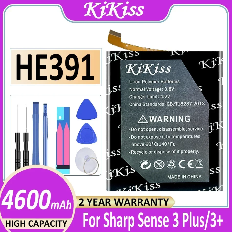 KiKiss Battery HE391 4600mAh For Sharp Sense 3 Plus/3+ Sense3 Plus 3Plus Bateria