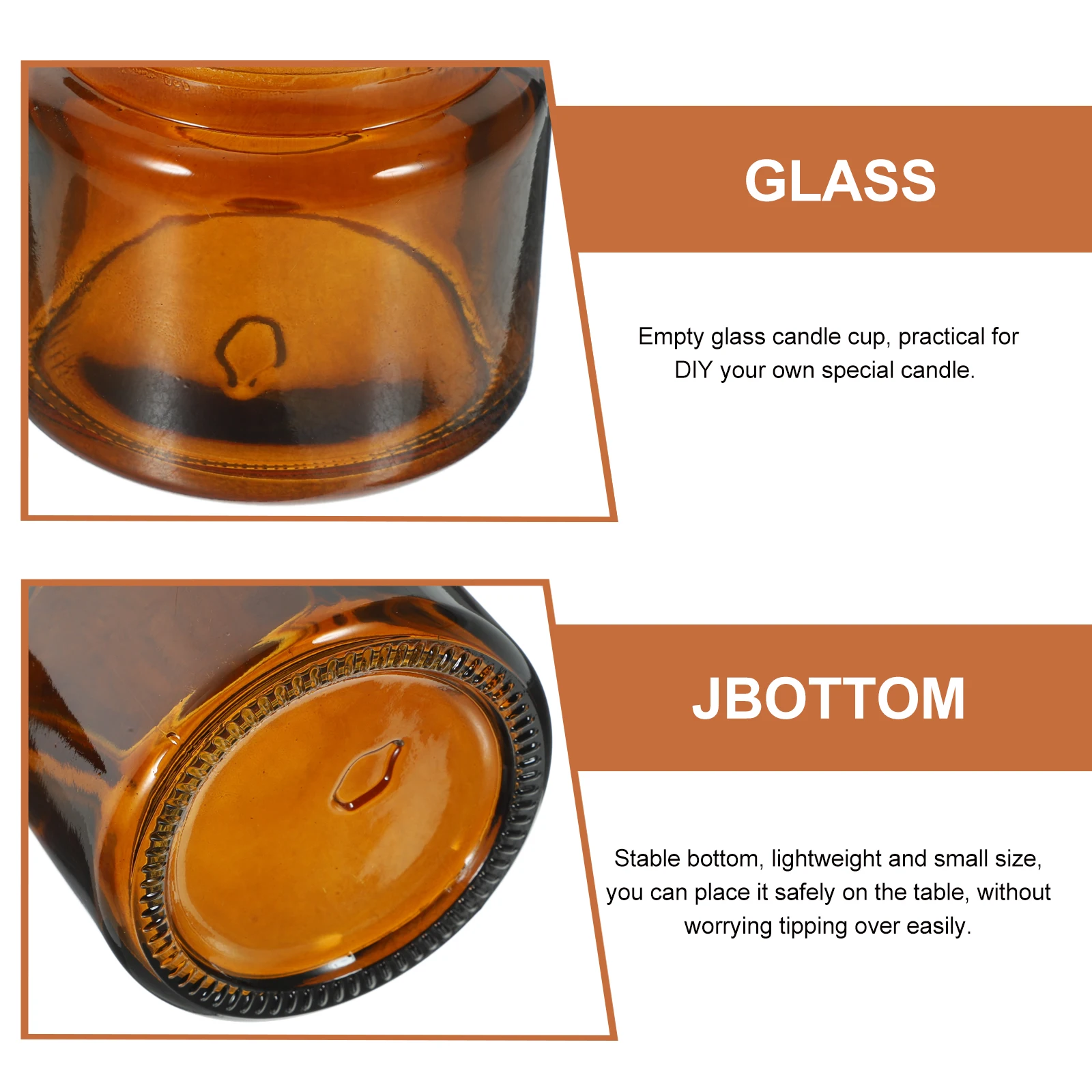 4pcs Brown Glass Cups 100ml Clear Tealight Holders Wooden Plugs Home Decor DIY Candles Soy Wax Container Table