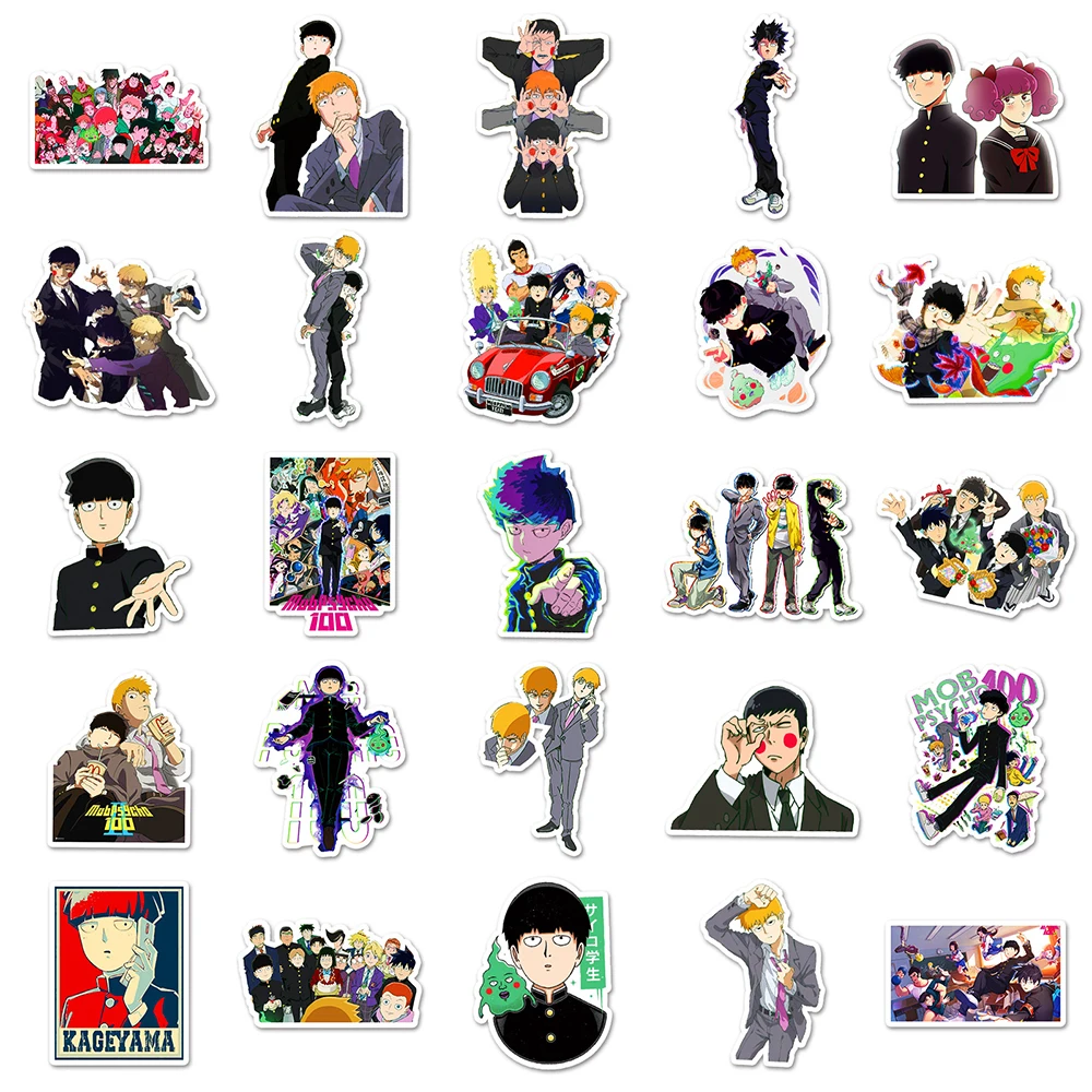 10/30/50pcs Mob Psycho 100 Adesivi Del Fumetto Anime Giapponese Graffiti Decalcomanie FAI DA TE Del Computer Portatile Bottiglia di Acqua Del Telefono Cool Manga pacchetto di adesivi
