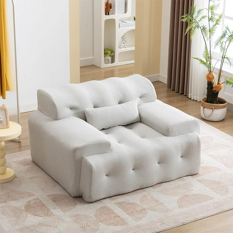 Fabric Sofas Modern Minimalist Sofa Living Room Bedroom Study Furniture Sofa Home Single Person High Resilience Cushion Couch