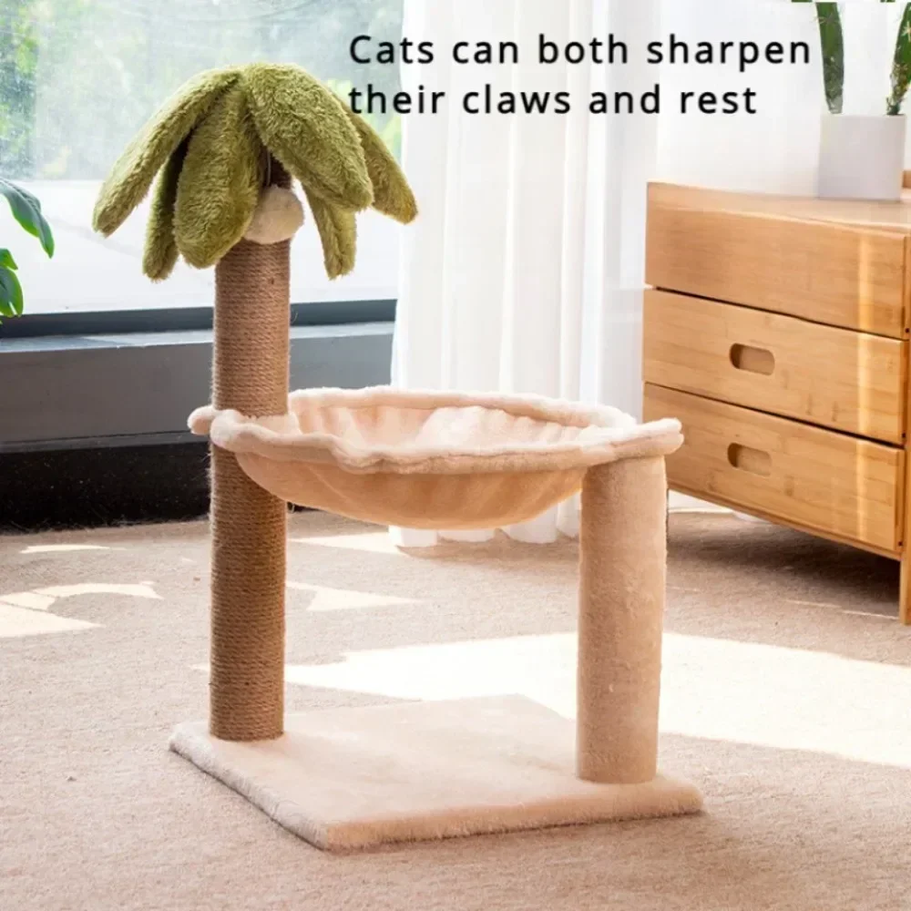 

Double Layer Cat Climbing Frame Coconut Tree Cactus Cats Climbing Frame Integrated Toy Wear-resistant Sisal Cat Scratching Posts