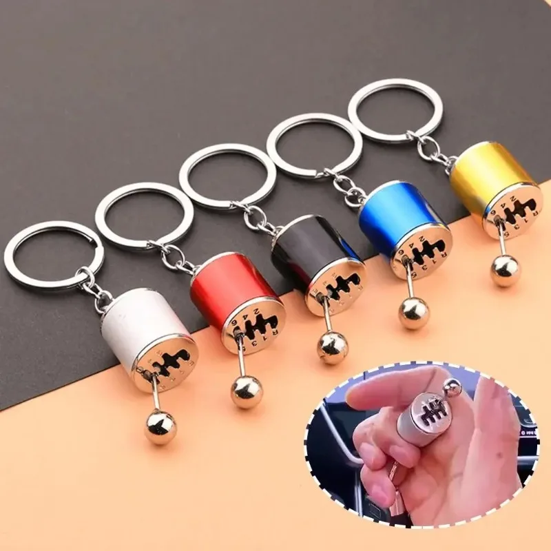 Mini Car Modification Gearshift Keychain Creative Personalized Car Manual Gear Keychain Pendant