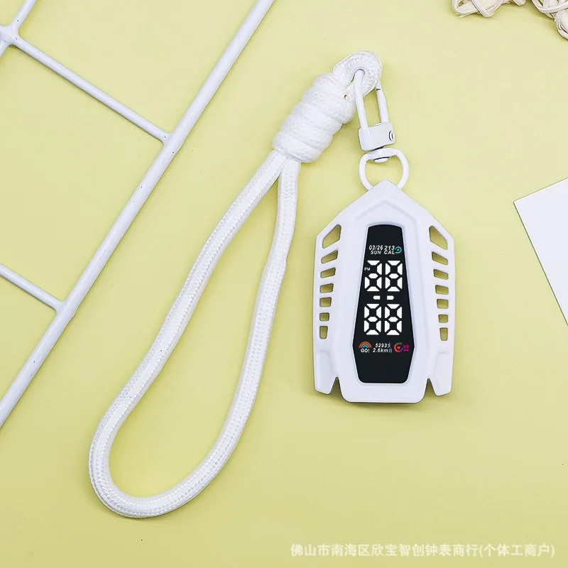 Portable Touchscreen Digital Watch Keychain Creative Hanging Multifunctional Fashion Pocket Watch Backpack Pendant for Men Women - view 4