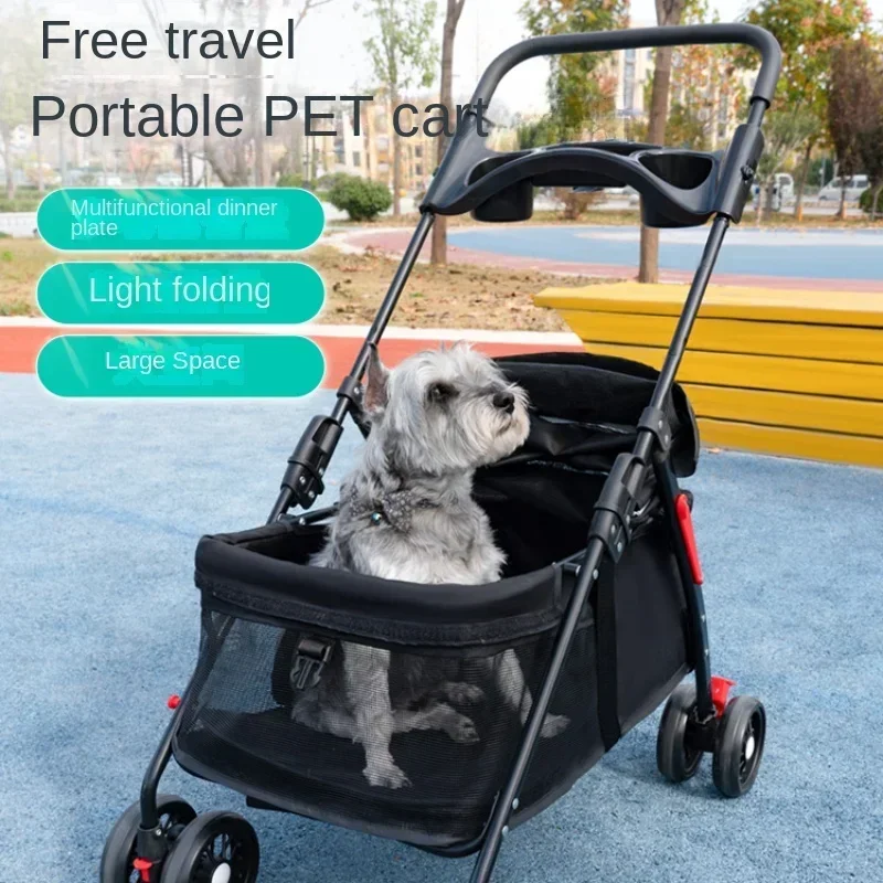 Pet Stroller for Cat and Dog Outdoor Walking Pet Stroller 3 in 1 for Medium Small Size Dogs