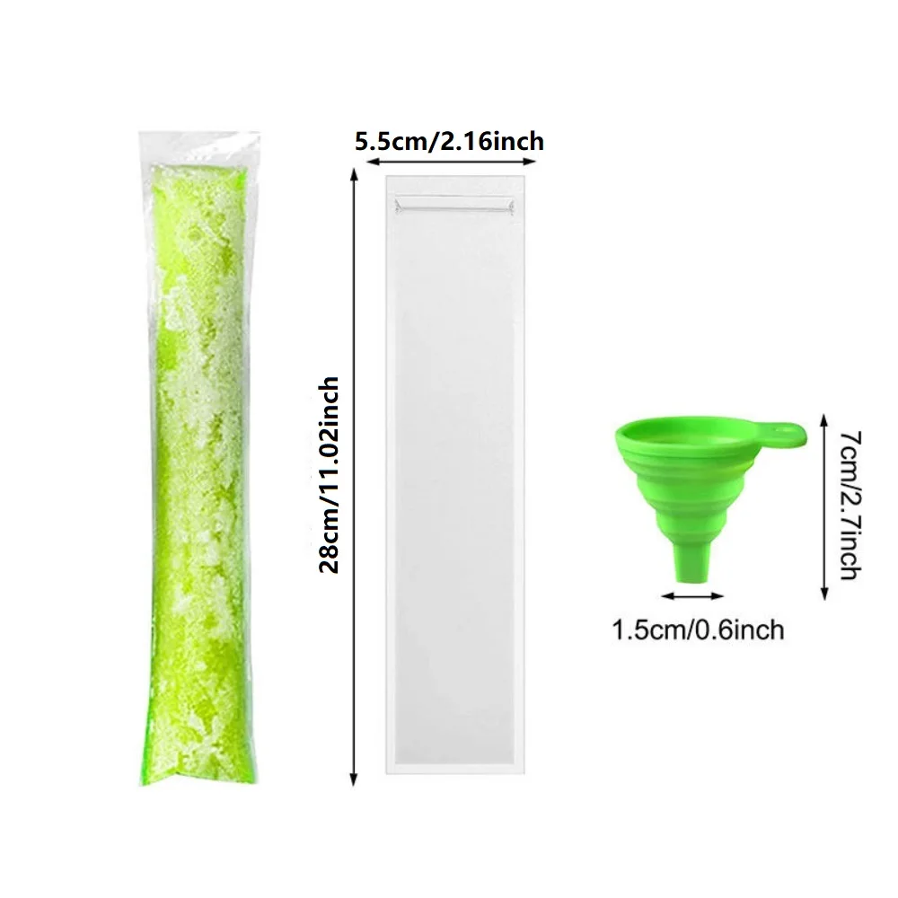 20/100/200 PCS Juice Frozen Tube DIY Popsicle Mold, Lollipop Bag, Homemade One-Time Popsicle Mold, Ice Bag with Zipper Seal,