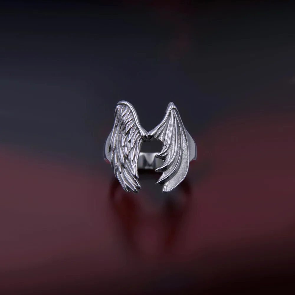 Hip Hop Rock Butterfly Spider Angel Wings Skull Bone Rings for Men Women Party Club Bar Dancing Punk Cool Skeleton Animal Ring