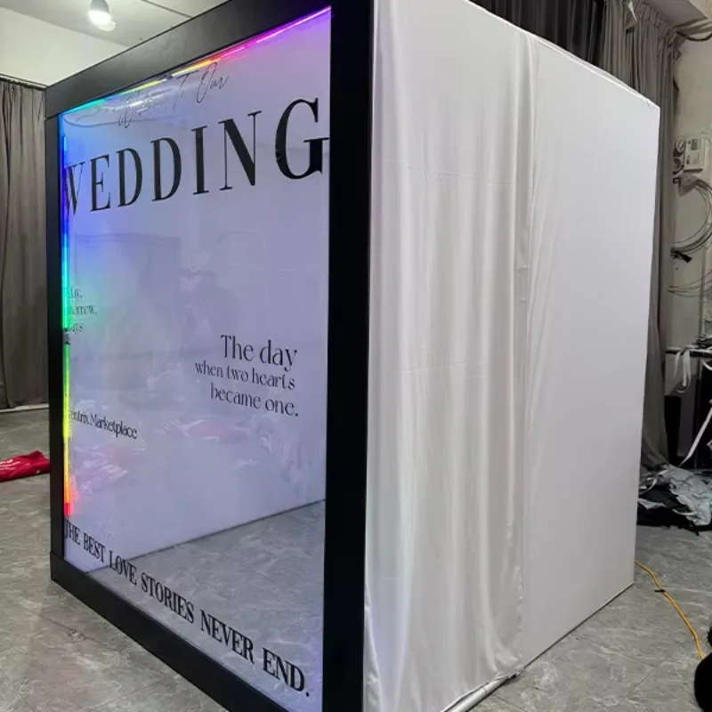 Wholesale Custom New Design Magazine Photo Booth Box Used Wedding Party Selfie Video Free Accessories Fashion Photo Booth Box