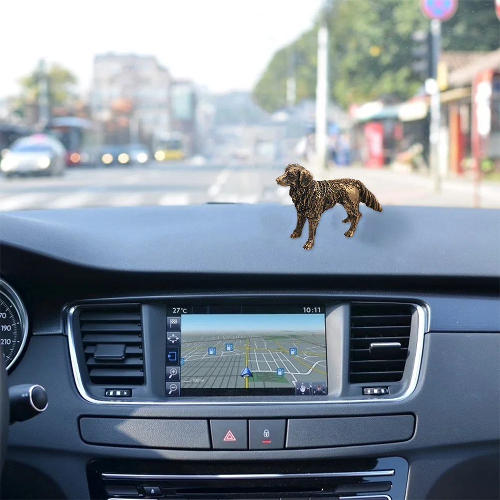 

2Pcs Shepherd Dog Decor Brass Mini Office Desktop Sculpture Unique Gift Home Decoration Shepherd Dog Statue