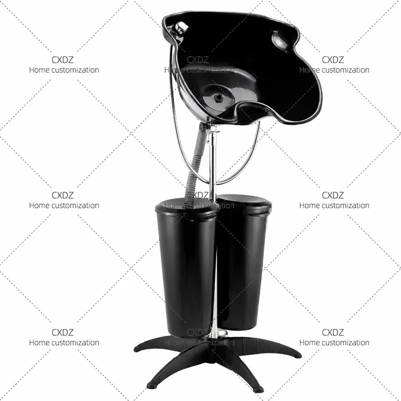 Vertical Thickened Double Bucket Electric Shampoo Bed Portable Movable Flush Basin for Hair Salon Cross Border Factory Direct