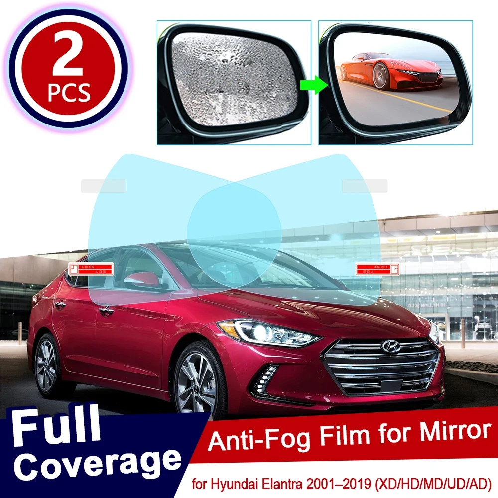 Full Cover Anti Fog Film Rearview Mirror For Hyundai Elantra 2001~2019 XD HD MD AD Avante I30 3 Accessories 2007 2009 2014 2017