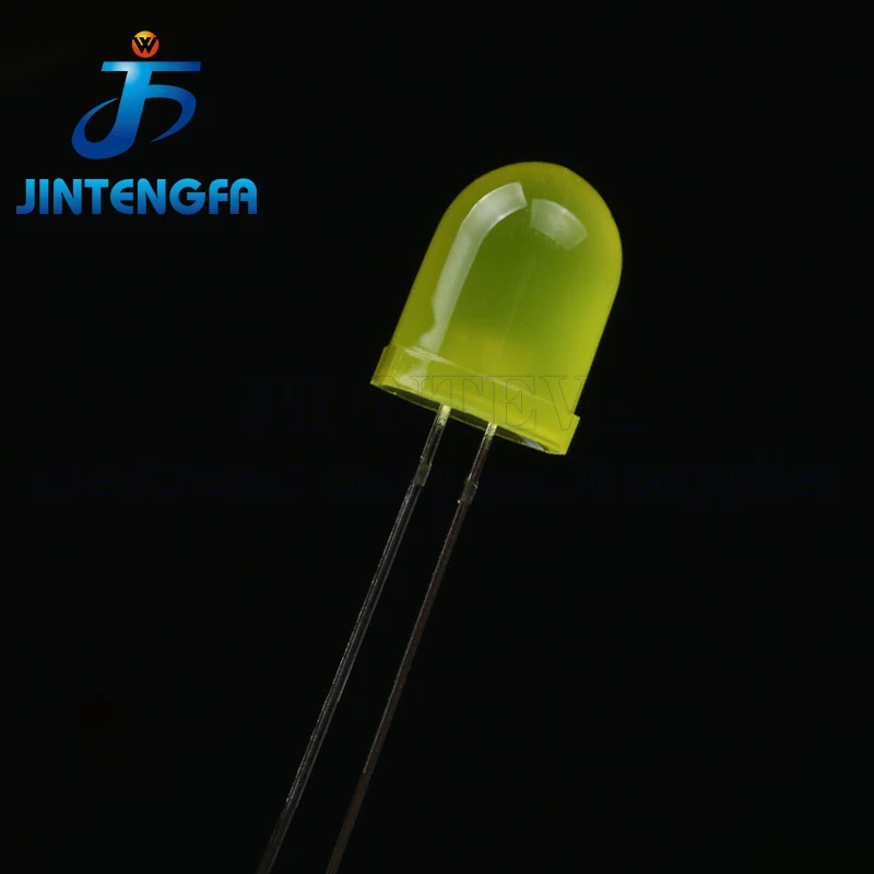 20PCS 10MM LED Diode Red Blue Emerald Green Yellow Orange White Light Emitting Diode High Brightness Round Head Transparent F10