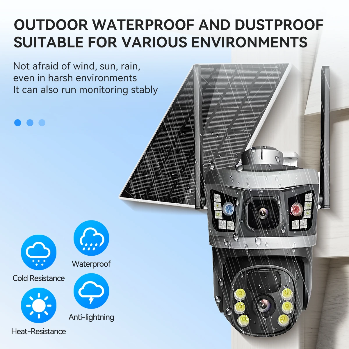

6MP UHD V380pro APP 10X Solar Power Wireless 4G For Euro / Aisa Dome Camera AI Humanoid Detection Home Security CCTV Monitor