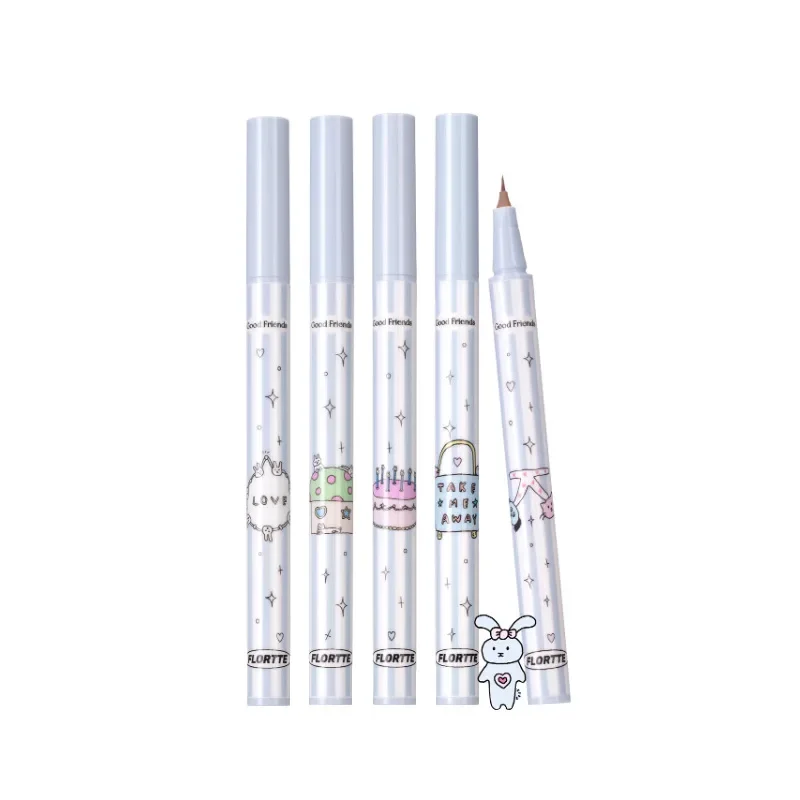 FLORTTE Good Friends Club Eyeliner Pencil Multi-use rotating multi-directional liquid eyeliner pen slim anti-smudge eyeliner