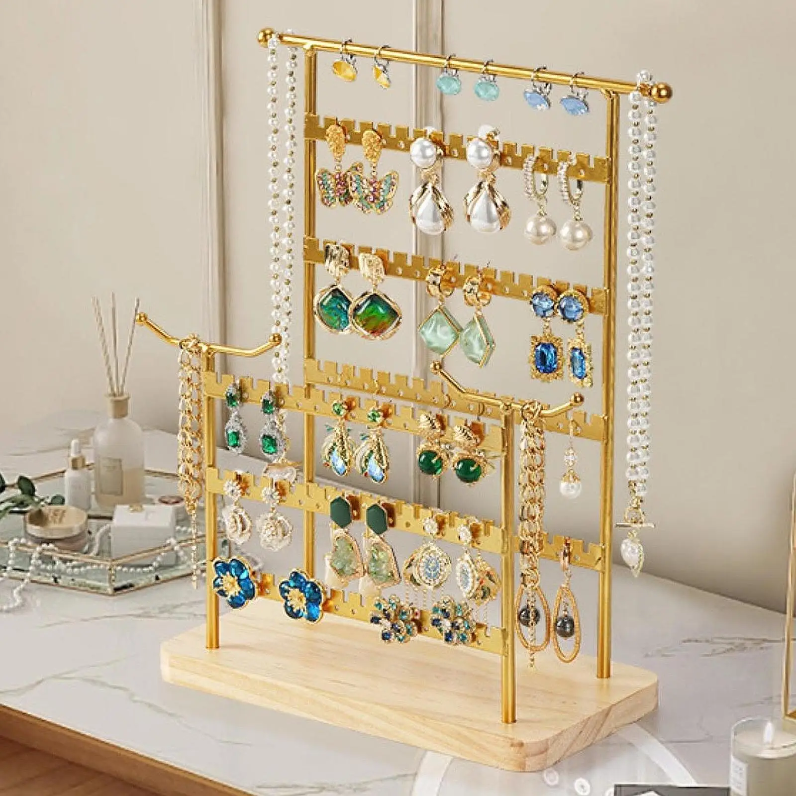 Earring Display Stand with Base Jewelry Rack for Ear Studs Dangle Earrings