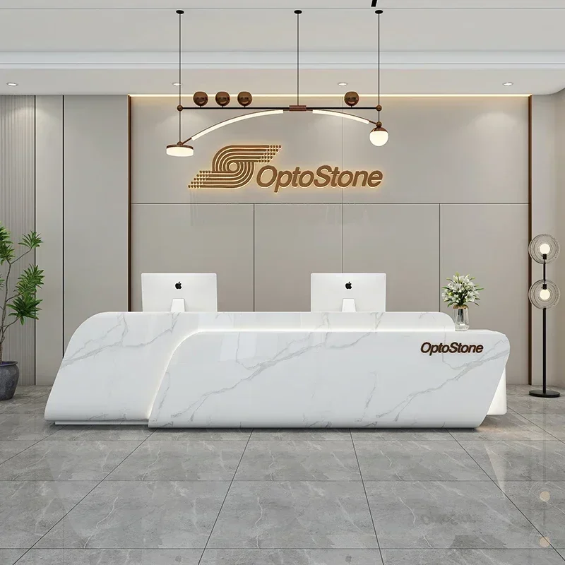 Beauty Podium Stand Reception Desk Desk Acrylic Church Counter Store Reception Desk Business Welcome Mostrador Unique Furniture