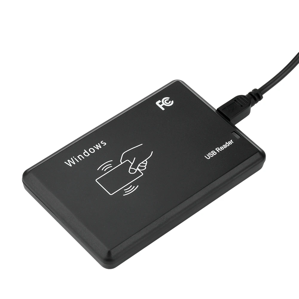 USB RFID Card Reader Plug and Play EM4100 ID Card Scanner with Cable for TK4100 Microchip