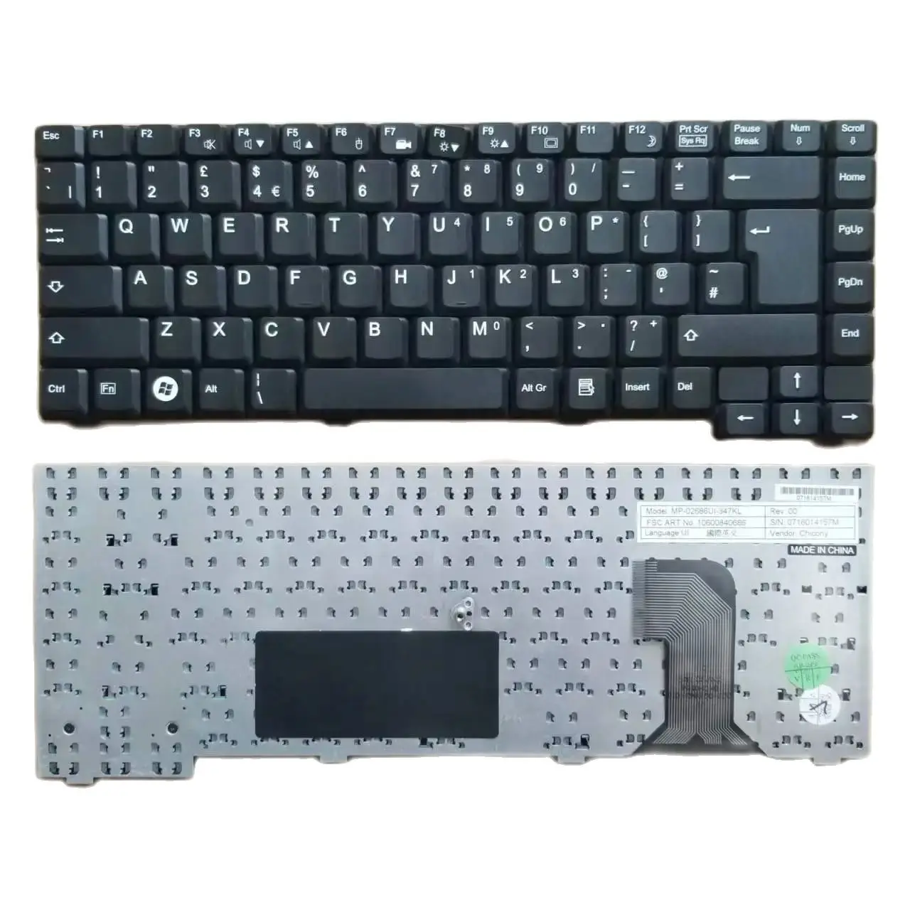 

New Spanish The UK Laptop Keyboard For ujitsu Amilo PI2512 PI1515 Li1818 Li1820 Pi2530 Pi2540 Black