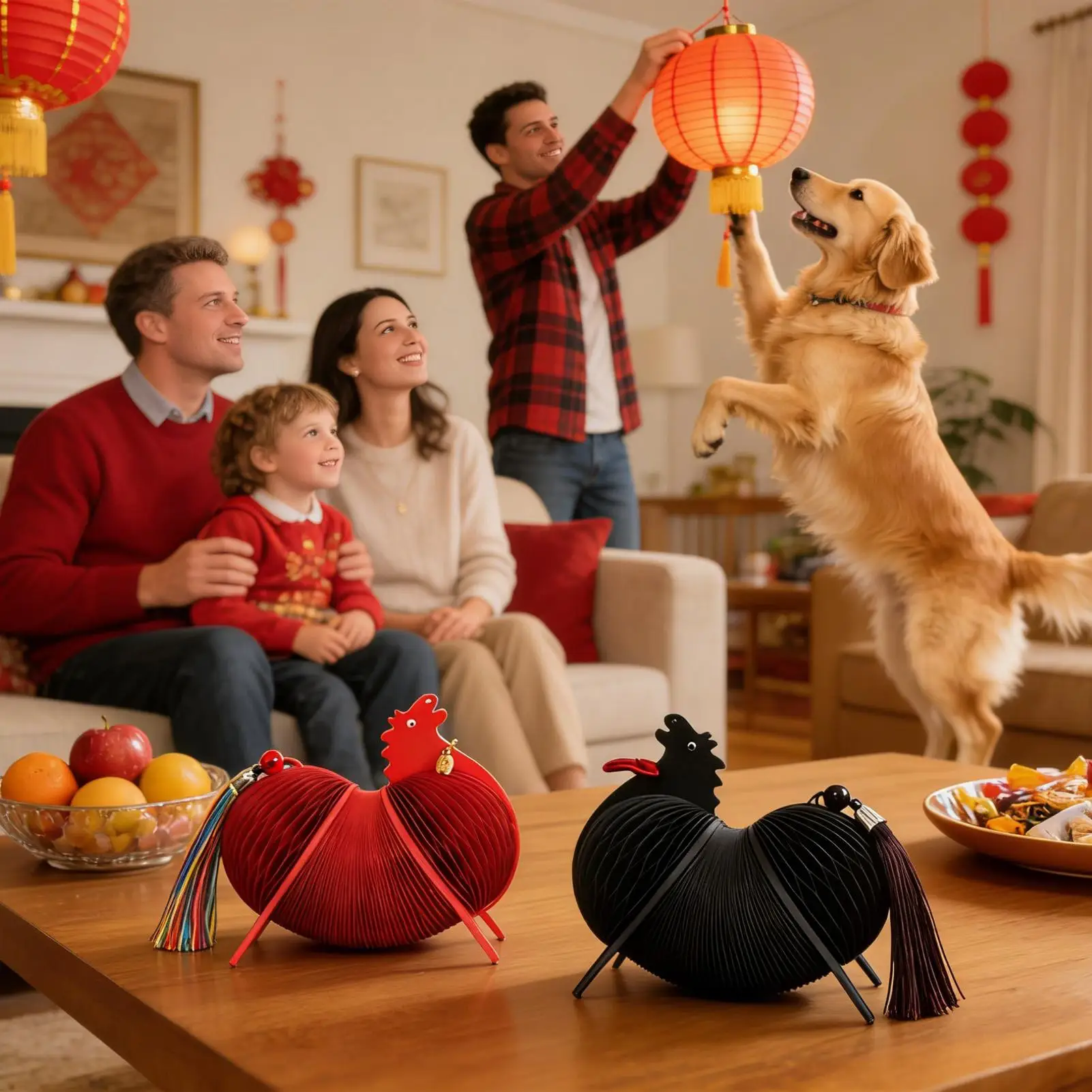 Horse Figurines 2 Pieces Retractable New Year 2026 Horse Year Collectible Figurines For Spring Festival Holiday Housewarming