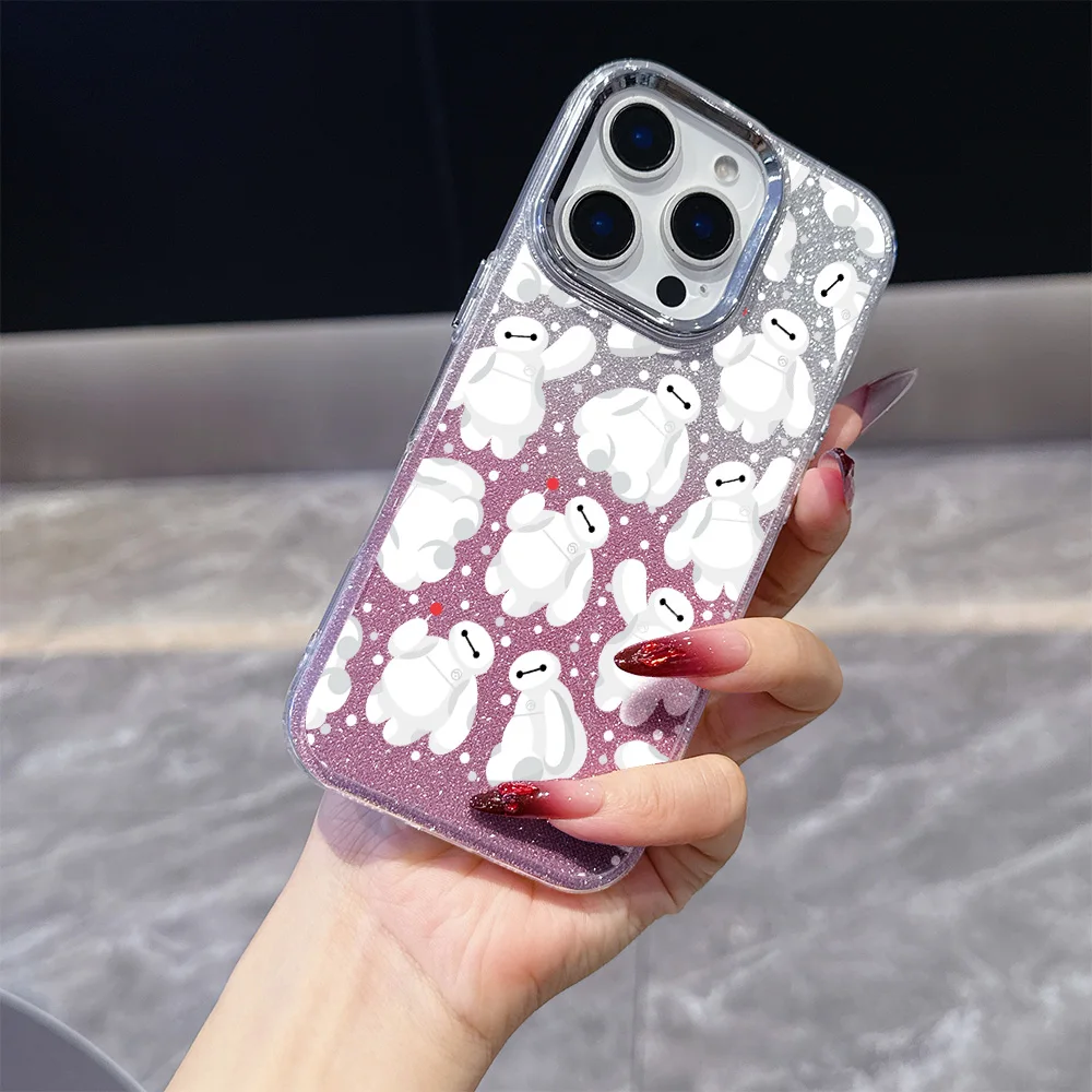 귀여운 눈사람 도금 투명 폰 케이스 (OPPO Reno2 Reno4 Reno5 Reno6 Reno8 Reno11 Reno12 Reno13 Z T F Pro 4G 5G 용)