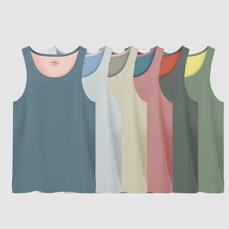 

5 шт., мужской жилет без следов, дышащая тонкая молодежная спортивная основа, свободная летняя тонкая майка с лямкой на бретельках I word