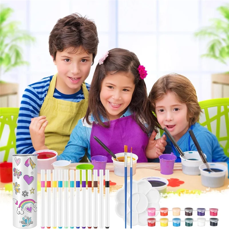 

Personalized 20 Oz Stainless Steel Sublimation Tumbler Kit With Painted Cup Decorating Accessories