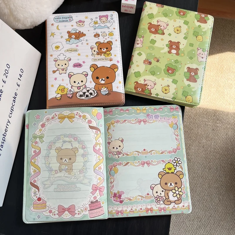 Nouveau carnet Rilakkuma A5 mignon, pages épaisses en couleur, journal quotidien pour le bureau, prise de notes, écriture, papeterie, agenda