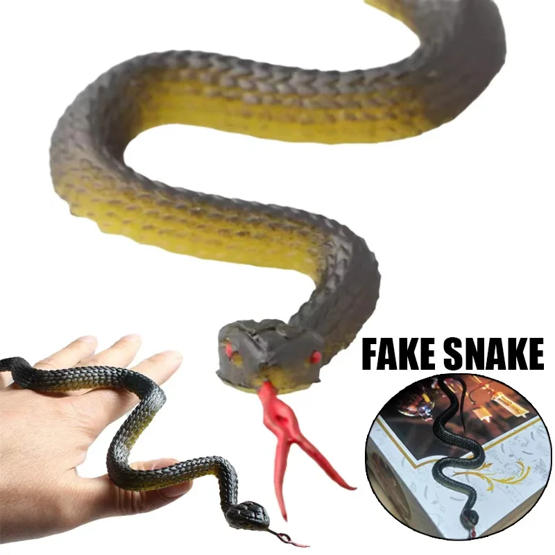 

Реалистичная поддельная резиновая змея 45 см - мягкая имитация страшной шутки, игрушка для трюков, шуток, новые игры