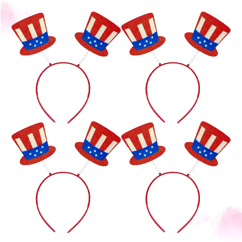 

4pcs Head Hoop American Flag Hair Birthday Independence Day Headb Party Photo Prop Independence Day Supplies