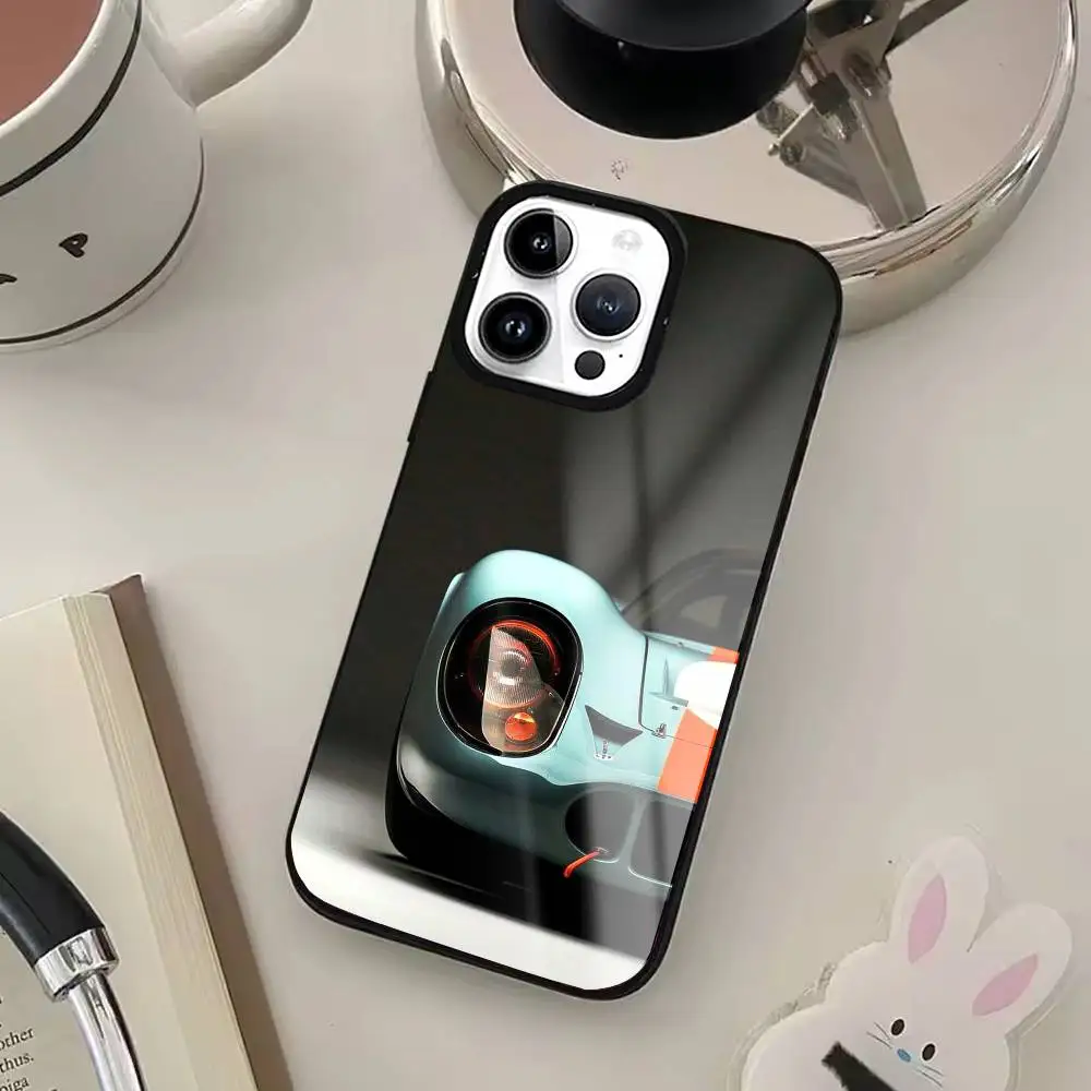 Custodia per telefono per auto Star Ra-cing per iPhone17,16,15,14,13,12,11 Plus,Pro Max magnetica per ricarica wireless Magsafe