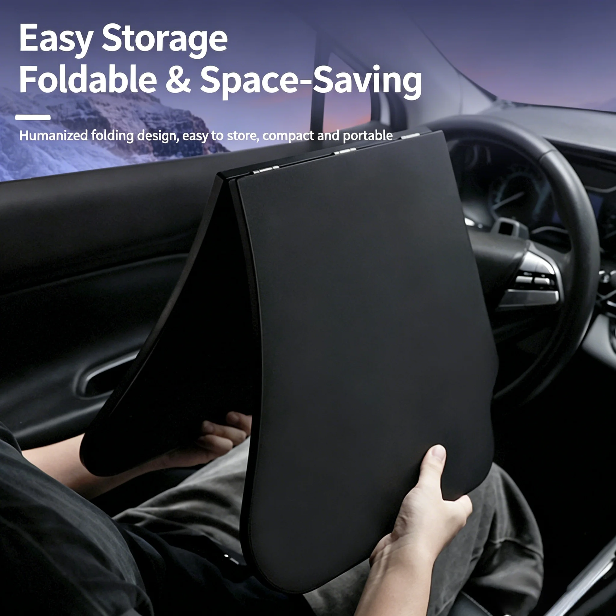 Foldable Car Tray Table Large Load-Bearing Stable Laptop Desk Auto Dining Board For Driver Passenger Interior Accessories