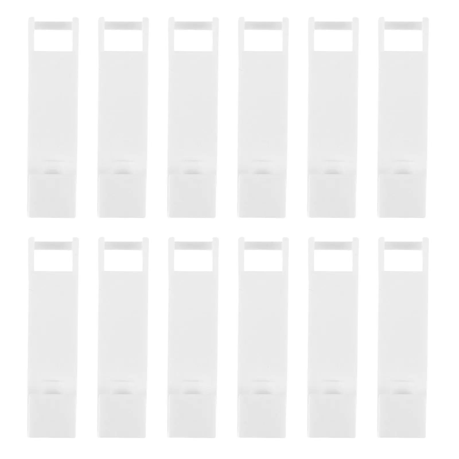 50Pcs Motorized Curtain Hooks Plastic End Clips White Lightweight Electric Drapes Track Accessories Silent Automatic Curtain
