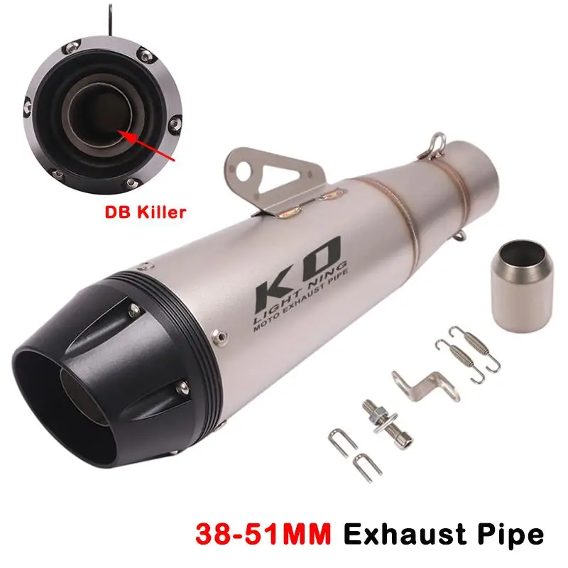

Универсальные глушители для выхлопной трубы мотоцикла, 38-51 мм, глушители для выхлопной трубы, съемные глушители для мотоцикла, внедорожника, квадроцикла, 350 мм, нержавеющая сталь
