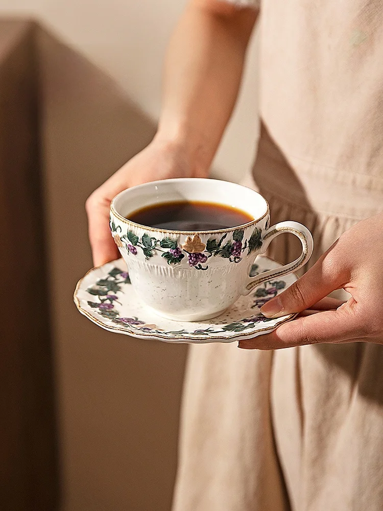 Modern Housewife Underglaze Ceramic Mugs High End Stylish Coffee Cups Ladies High Aesthetic Value Home Use Water Cups