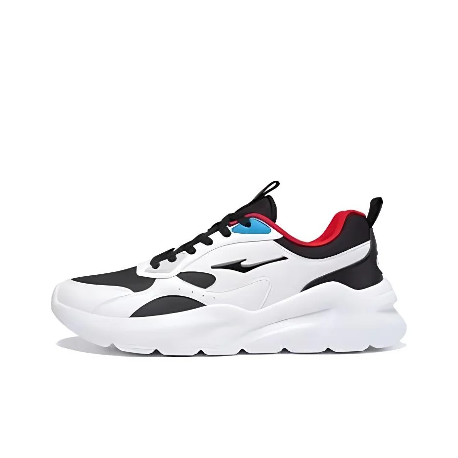 Erke Cushioning Slip Resistant Low top Casual Shoes Men's Black White 51124102227//
