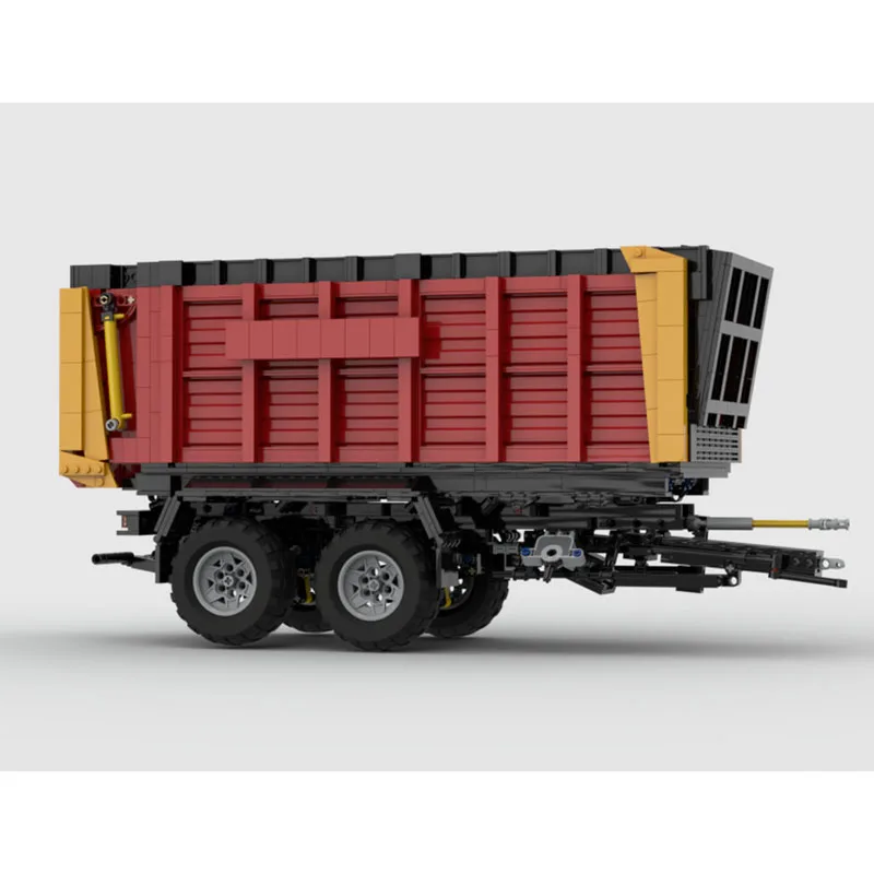 MOC-170710 New Street Transport Three-Axle Trailer Building Block Model 1852 Parts Creative Holiday Christmas Toy Gift