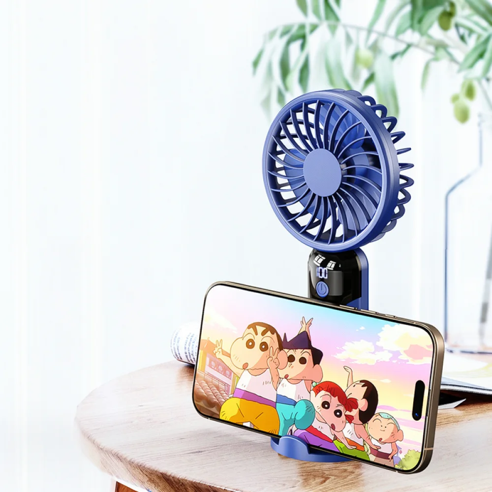 USB Rechargeable Portable Mini Fan For Yajialuo Desktop Cooling Blower 6 Speed Digital Display Silent Personal Air Tool Gift