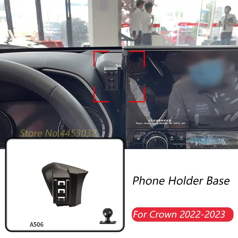 

Автомобильный держатель для телефона, специальные крепления для Toyota Crown 2022-2023, фиксированный кронштейн для выпускного отверстия воздуха, базовые аксессуары с шаровой головкой 17 мм