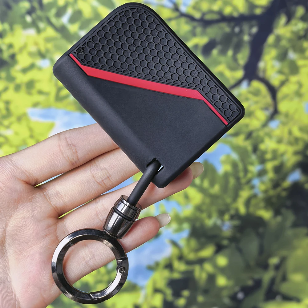 Soft Textured Silicone Remote Key Skin with Keychains for LYNK&CO 05 01 02 03 06 Honeycomb Keyless Entry Key Protector