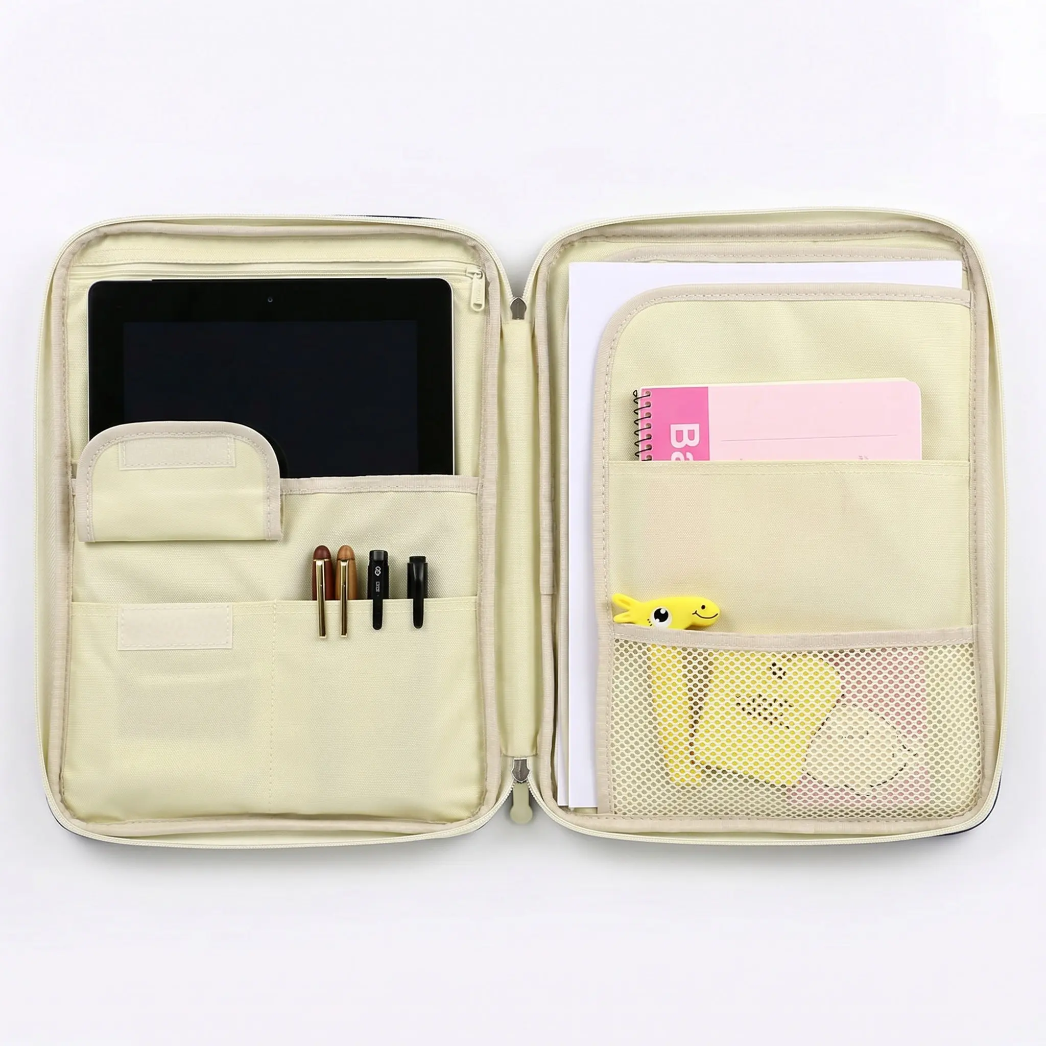 Waterproof A4 Document Bag Heavy Duty Portfolio Organizer for Office, School & Travel – Navy
