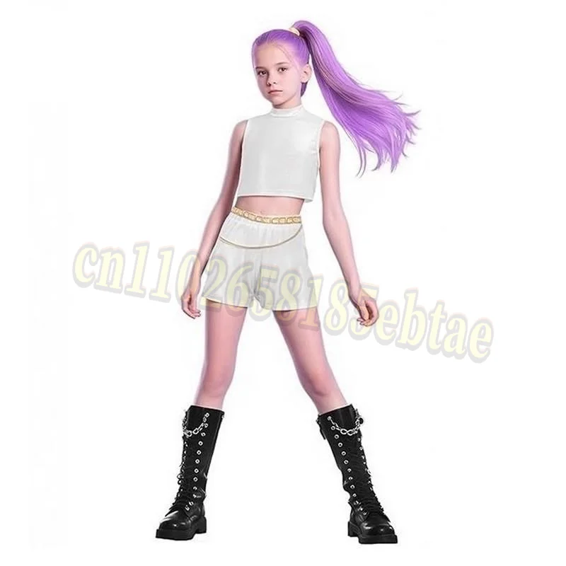 Mira Rumi Zoe Hunters Kids Girls Cosplay Costume Top Coat Skirt Shorts Accessories Halloween Demon Suit Uniform Clothes Outfits