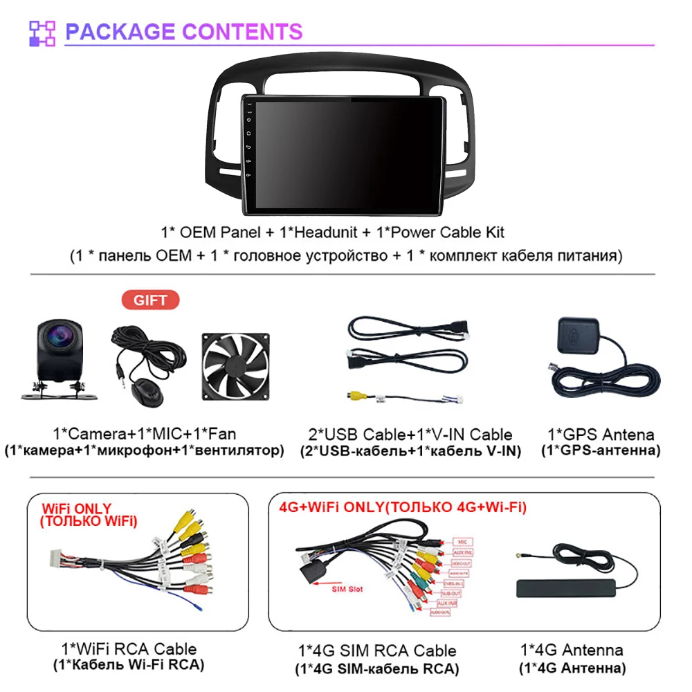 Android 16 Carplay Auto 2K Screen Car Radio Multimedia Player For Hyundai Accent 3 2006-2011 2din Autoradio Stereo Head Unit