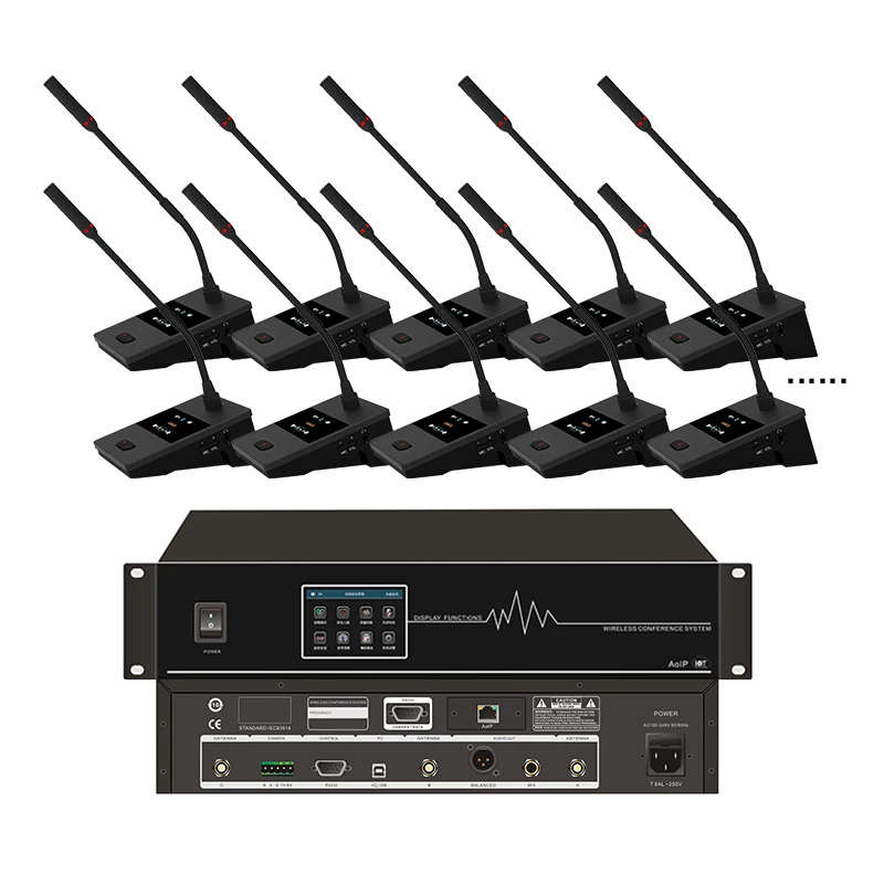 Wireless IoT Conference Package Multi Seat Speech System with Central Audio Controller and Voting Function